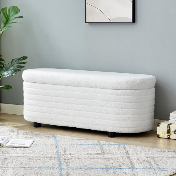 Latitude Run® Quincie Upholstery Flip Top Storage Bench Wayfair